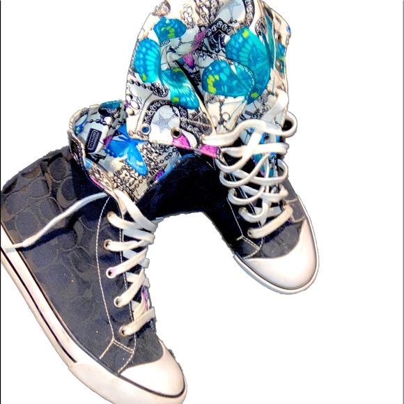 Coach High Top Butterfly Chuck Taylor Sneakers